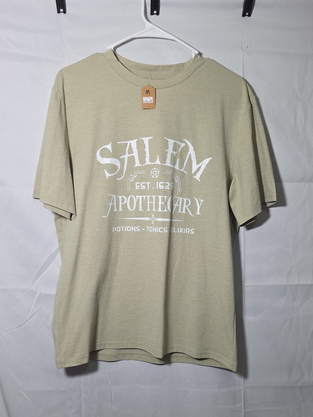 Hallpween Salem Apothecary Graphic Tee - Sage Green Womens Medium
